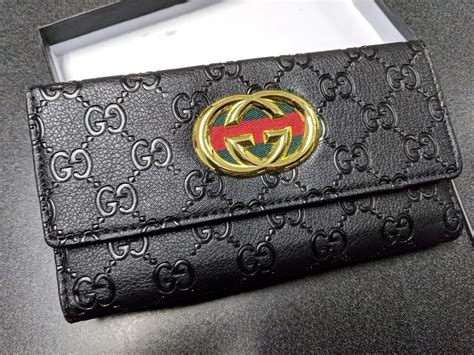 gucci black wallet women|genuine Gucci women wallet.